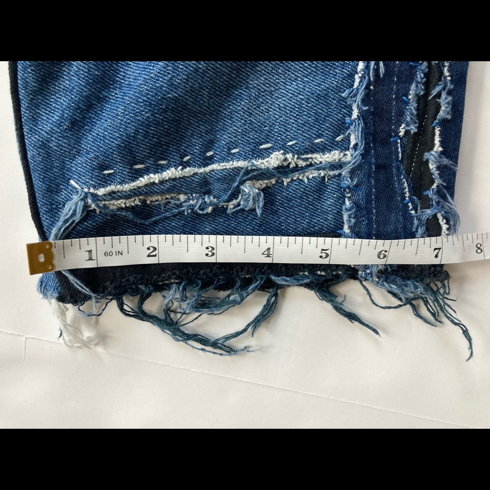 Custom Levi’s Deconstructed Patchwork Jeans Denim… - image 5